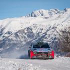 Hayden Paddon and co-driver John Kennard compete in the notoriously slippery 2016 Monte Carlo...