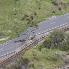 Damage on State Highway 1 and the main trunk railway line north of Kaikoura last week after the...