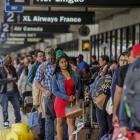 Passengers queue at Los Angeles Airport in December. Photo: MCT