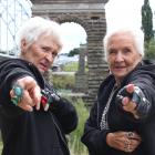 Members of Auckland's Hip Op-eration Crew dance group Leila Gilchrist (left, 73) and Brenda Long ...