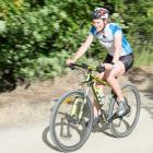 Camille O'Connor, of Alexandra, trains for the Otago Central Rail Trail Duathlon. PHOTO: IMAGE...