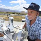 Atmospheric scientist Ben Liley inspects ultraviolet measuring devices at the National Institute of Water and Atmospheric Research station in Lauder. Photo: Jono Edwards.
