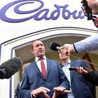 Labour leader Andrew Little speaks about the Cadbury closure at the factory's Cumberland St...