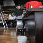 Southern Electrical apprentice electrician Lachlan O'Driscoll works on The Reef restaurant in...
