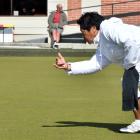 Meri Fryer, of Palmerston North, in action at the New Zealand club championships at the Taieri...