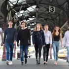 Models from Aart  Model Management in Dunedin take a last practice  strut on Dunedin Railway...