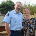 Senior Constable Craig Bennett and wife Anna, of Kurow. Photo by Shannon Gillies.