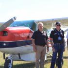 MAF chief executive Mark Fox, board member Bill Woodward and pilot John Neal were in Oamaru...