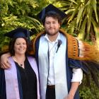 Otago Polytechnic student Sam Beatson-Shaw (22) is set to graduate alongside his mother Deb...