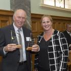 Mahu Whenua manager Russell Hamilton and Associate Minister for Primary Industries Louise Upston...