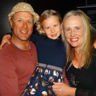 Young actress Georgia Spillane, centre, pictured with dad Mitch and mum Josie at The Inland Road...