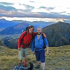 Festival of Colour performer James Rowland (right) with brother Matthew, of Glenorchy, on Mt...