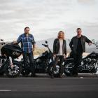 Iron Run ambassadors (from left) former All Black Josh Kronfeld, actress Danielle Cormack and...