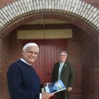 Preacher Ravi Zacharias (left) reads a book by preacher Dr Frank W. Boreham with Amana Christian...