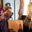 Dr Joko Susilo wows the crowd with shadow puppetry at the International Storytelling Festival at...