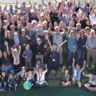 Four generations of the Dick family gather at the Otago Golf Club on Saturday for the family's first reunion. Photo: Peter McIntosh.