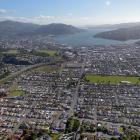 The view across southern Dunedin towards Otago Harbour. Photo by Stephen Jaquiery.