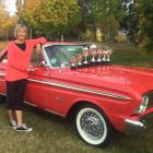 Serious silverware ... Wanaka's Daphne Ledgerwood displays the seven trophies her 1965 Ford...