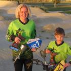 Alexandra BMX Club members Holly Oldham (14) and Charlie Leyser (7) get ready to attend the BMX...