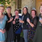 Otago friends (from left) Elizabeth Faithful, of Mosgiel, and Vivienne Duncan, Margaret Menzies, Hannah Wade, Tracey Wood and Jill Becker, all of Chatto Creek, toast their ``duck widows'' brunch at the Chatto Creek Tavern on Saturday. Photo: Pam Jones.