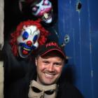 Fear NZ  director Rory Foley in the old Dunedin Prison with friends yesterday. Photo: Stephen...