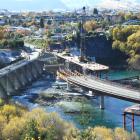  A view of the site of the Kawarau Falls bridge project on Thursday, showing the existing bridge ...