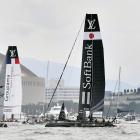 Team New Zealand, Team France and Team Japan in action. Photo: Reuters