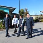 Corrections southern regional commissioner Ben Clark (left), Clutha Mayor Bryan Cadogan, acting...