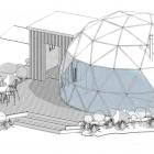Architect’s drawing of a proposed accommodation dome eight of which will be part of a...
