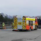 Emergency services attend an incident at the Cromwell transfer station. Photo: Jono Edwards