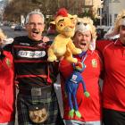 British and Irish Lions supporters (from left) Wes Wheeler, Peter Taylor, Nick Wheeler and Geoff...