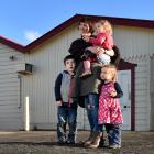 Mosgiel-Taieri Community Board chairwoman Sarah Nitis with her children (from left) Lennox (4),...