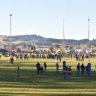 The annual Taieri Rugby sevens at Peter Johnstone Park on Sunday. PHOTO PETER MCINTOSH
