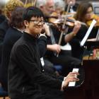 Logan Park High School pupil Emmanuel Wong (15) performs with the Dunedin Collegiate Orchestra at...