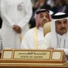 The Emir of Qatar Tamim bin Hamad al-Thani attends the final session of the South American-Arab Countries summit, in Riyadh. Photo: Reuters