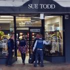 Police enter Sue Todd Antiques  in Stuart St after an alleged robbery about 3.45pm yesterday....