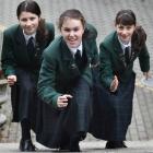 Columba College pupils (from left) Megan Macdiarmid, Laura Canton and Olivia Charles  hope to win...
