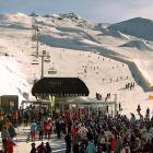 Crowds flock to Cardrona Alpine Resort yesterday. Photo: Supplied