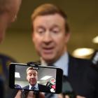 Health Minister Dr Jonathan Coleman speaks  in Dunedin yesterday. Photo: Gregor Richardson.