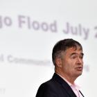 Dunedin Mayor Dave Cull speaks in Mosgiel last night. Photo: Peter McIntosh