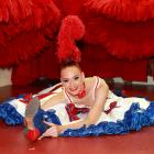 Dunedin dancer Glendene Rout stretches at Moulin Rouge in Paris. Photo: J. Habas.