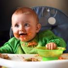 Eight month-old Hank Chapman makes a mess of his spaghetti and toast yesterday. PHOTO: STEPHEN...