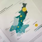 A graphic showing suspected killing sites in North Korea is seen in a report compiled by...