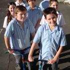 School pupils behind a plan to build a skate park in Lawrence are (clockwise from front right)...