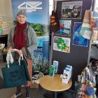 Clutha Change Collective member Anne-Marie Davis gives away koha bags as part of ‘‘Plastic-Free...