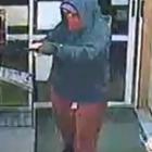 A CCTV image of the woman responsible for an attempted armed robbery at the Halfway Bush...