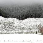 Snow blankets the landscape on the foothills of the Blue Mountains near Tapanui yesterday...