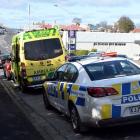 Emergency services at the scene today. Photo Linda Robertson