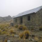 White’s Hut, about 5km from Mitchell’s Cottage, is seen on a foggy day in Central Otago. The hut...