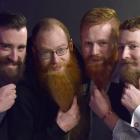 Showing off their hirsute style at the Otago Beard and Moustache Competition are (from left) Jono...